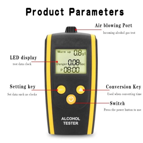 Alcoblowpro HT-611 digital alcohol breathalyser Consumer SME - Image 9